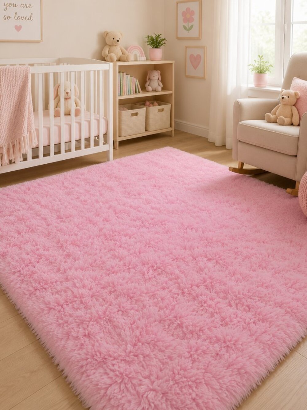 Pink Aesthetic Rug - Luxury Baby Ballerina Pink Area Rug Carpet - Size 4x6 - Picture 6 of 6